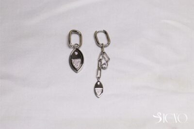 Sparkling Asymmetrical Drop Earrings